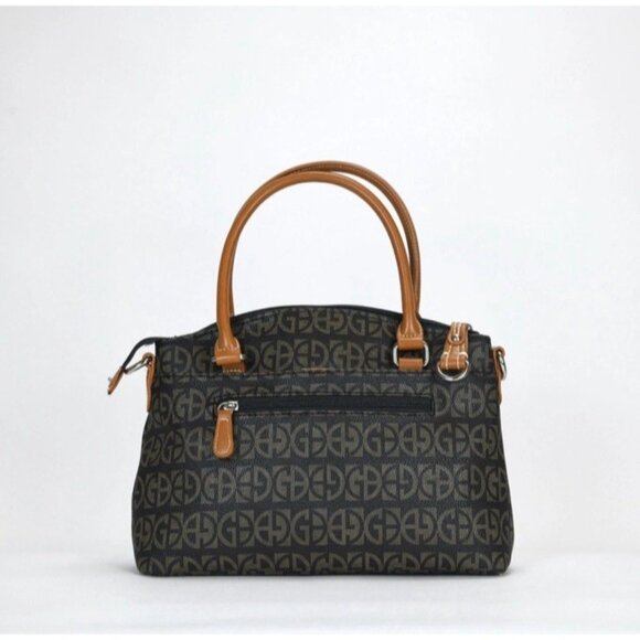 Giani Bernini Block Signature Mini Satchel - Brown Signature New With Tags - Picture 2 of 7